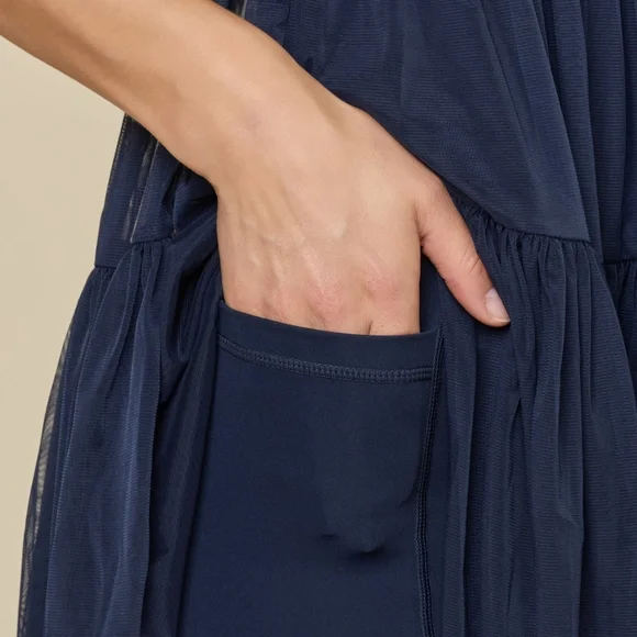 NWT POPFLEX Pirouette Babydoll Dress - Peacoat Navy SIZE XS - Picture 3 of 10